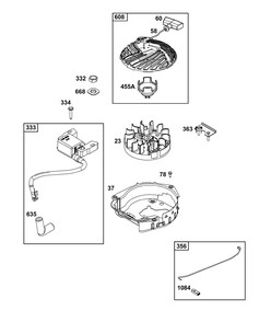 Flywheel, Ignition, And Starter Group Diagram and Parts List for 09P602-0075-H5 020000 - 09Z999 Briggs and Stratton Engine